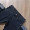 Jeans Slim Reto Masculino Azul Escuro Ultra-Fino Respirável Fresco Confortável Cintura Média Elástico Refrescante Verão 2026