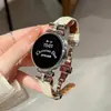 Correa de reloj de cuero con incrustaciones de diamantes adecuada para Huawei watch gt5 pro/4/watch5/gt6 Xiaomi S4 para mujer de 41 mm