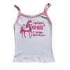 Camisole Estampada de Unicórnio para Garotas Millennials Quentes Verão Doce com Acabamento em Cor Contrastante Top Curto Slim Fit para Mulheres