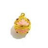Pingente Sachê Cloisonne Cor Pingente Cobre Vazado Abrível Pingente Bola Sachê Pingente Pílulas Sino Palaciano Acessórios de Joalheria Antiga