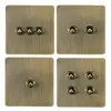 Enchufe de Pared Retro de Palanca Cepillada Bronce Hong Kong Singapur Malasia Oriente Medio Estándar Británico 13A