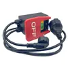 Botón de Paro de Emergencia KJD17B/YH02-A Warrior Europeo/Estadounidense/Británico con Línea y Cubierta Interruptor Electromagnético ZCD