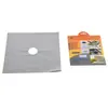Alfombrilla de Aceite para Estufa de Gas de PTFE 27*27cm Teflon Protección de Superficie de Horno Alfombrilla de Limpieza Lavable 4 Piezas plateado
