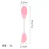 Pincel de Silicone Dupla Face para Máscara, Escova de Limpeza Facial, Espátula Misturadora de Máscara de Argila, Espátula Misturadora de Máscara, Escova de Limpeza Esfoliante para Limpeza de Poros