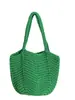 Bolso Tejido de Algodón Vintage con Hombro Nuevo Bolso de Mano de Paja Hecho a Mano a Crochet Gran Capacidad Bolsa de Playa para Vacaciones
