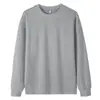 Direto do fabricante, nova blusa de moletom infantil unissex, cor sólida, peso pesado 320G, gola redonda, manga longa