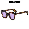 Moda Europea y Americana Gafas de Sol Cuadradas Nuevas con Tachuelas, Aspecto de Alta Gama, Protección UV, Versátiles para Fotografía Callejera