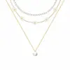 Nuevo Collar Transfronterizo de Perlas de Imitación 2026, Clásico, Moderno, Retro, Estilo Femenino, Juego de Tres Piezas Apilable