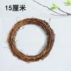 Anel de Rattan Anel de Rattan Floricultura DIY Artesanal Pendurado na Porta Guirlanda Floral Country Americano Decoração de Natal Anel Nu Flor Seca