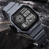 Reloj Electrónico de Fábrica Retro Clásico Cuadrado Luminoso Impermeable Deportivo Delgado Clásico Reloj de Estudiante Mercado del Sudeste Asiático