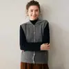 Chaleco de Punto de Cachemira 2025 Otoño e Invierno Ropa Exterior Estilo Coreano Sin Mangas Chaleco con Solapa Chaleco Suéter