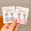 Aretes de Clip Lindos de Princesa Elsa para Niños Sin Perforación Aretes de Dibujos Animados para Niña Pequeña Aretes Colgantes para Bebé Aretes Anti-Dolor
