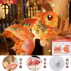 Zhuangyuan Ao Yu Linterna Hecha a Mano DIY Linterna de Flor de Dragón Decoración Paquete de Materiales para Niños Linterna de Pez Dorado de Mano