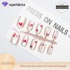 [Long] usar unha coração gato olho manicure fábrica cabelo liso Especial acabado peça de unha adesivo de unha removível