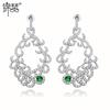 Pendientes de circón con incrustaciones de diamante no AAA Jinseyu pendientes de moda simples venta al por mayor de fábrica para mujer