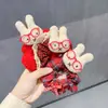Novedad Otoño e Invierno Estilo Muñeca Goma para el Cabello, Cuerda de Ponytail de Moda, Conejito con Gafas Dulce y Lindo Accesorios para el Cabello, Goma para el Cabello de Dibujos Animados