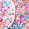 Decoraciones para Uñas con Flores Artificiales de Doble Capa Accesorios Pequeños de Resina Materiales DIY Hechos a Mano Pegamento en Crema Accesorios para Uñas Portátiles