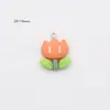 Flor de Color Resina Cactus Aguacate Zanahoria Colgante DIY Pendientes Hechos a Mano Llavero Accesorios Colgante