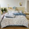 Juego de Cama Jacquard de Hilo Doble Personalizado Transfronterizo de Cuatro Piezas, Algodón Xiaozhu de Tres Piezas, Ropa de Cama Fresca con Estampado Floral para Dormitorio de Estudiantes