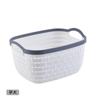 Cesta de armazenamento portátil em camadas de plástico PP com padrão de linho, cesta de armazenamento moderna e simples para máscaras e álcool