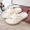 Pantuflas coreanas de suela gruesa con liberación rápida para uso en exteriores, Zapatos de verano para mujer 2024 Nuevas sandalias casuales cómodas de suela gruesa