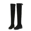 Botas Femininas 2020 Outono/Inverno Novo Estilo Camurça Salto Médio Emagrecedoras Longas Acima do Joelho Botas Femininas Salto Grosso Botas Martin