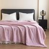 2025 Novo Estilo Manta Jacquard de Tafetá Manta para Ar Condicionado de Escritório Manta Quente para Dormitório de Estudante Manta Cobertura de Sofá Waffle