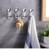 Gancho de Acero Inoxidable sin Perforación Gancho para Bata de Baño Detrás de la Puerta Metal sin Marcas Gancho Simple Adhesivo para Cocina Moderno Simple