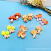 Acessórios Coloridos de Cogumelo de Resina Simulada, Presilhas de Cabelo de Cola Cremosa, Elásticos de Cabelo, Capas de Celular, Ímãs de Geladeira, Adesivos para Casa de Brincar DIY