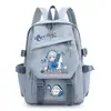 Mochila de Dibujos Animados Anime Tiburón Chica Gawr Gura, para Niños y Niñas, Estudiantes de Primaria y Secundaria, Gran Capacidad, Bolso Escolar Casual