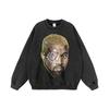 Suéter estilo hip hop americano para hombre, estilo Y2K, de algodón, estilo Harajuku, con estampado de ojos grandes y boca, clásico, de manga larga