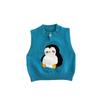 Chaleco de Punto Jacquard con Cuello Redondo y Botones de Dibujos Animados Otoño e Invierno para Niños y Niñas Algodón Nuevo 2025 Suéter Chaleco Infantil