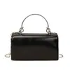 Bolsa pequena texturizada feminina outono 2026 nova bolsa quadrada pequena de mão tendência design de nicho francês bolsa tiracolo com corrente