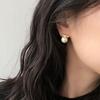 Pendientes de Perla de una Sola Pieza para Mujer con Pasadores de Plata, Diseño de Nicho, Pendientes Elegantes de Alta Gama, Nuevo Estilo de Moda