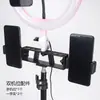 Tripé de Suporte para Transmissão ao Vivo Móvel Clipe Cabeça Acessórios Bandeja para Placa de Som Fixação Cabeça Pan-Tilt Rotativa Microfone Suporte para Microfone