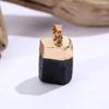 Colgante de Turmalina Negra Natural Transfronterizo Asimétrico Cristal Piedra Bruta Joyería DIY Collar Colgante de Columna de Cristal Europeo y Americano