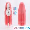100cm80cm60cm largo lacio universal cabello niang peinado cuero cabelludo cabeza cos peluca peluca flequillo largo multicolor