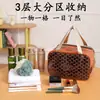 Bolsa de maquillaje de PU, bolsa de almacenamiento de viaje, bolso de mano para gimnasio con separación de seco y húmedo, bolsa deportiva impermeable para natación, neceser multicapa