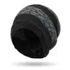Invierno Nuevo Hilo de Lana Conjunto de Dos Piezas Gorro Tejido Color Montaña Fewk Combinación de Colores Moda Protección para el Cuello Gorro de Lana con Forro de Polar