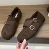 Moda Retro Versátil Gamuza 2026 Nuevos Zapatos de Algodón Cálido de Felpa para Otoño e Invierno