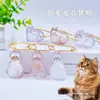 Cápsula de Armazenamento de Pelos de Gato Azul Transparente Pingente Gashapon Caixa de Armazenamento de Pelos de Gato Pingente de Chaveiro Coleta de Pelos de Gato