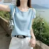 Camiseta de Algodón y Lino de Talla Grande para Verano 2026 Blanca Casual Capa Base para Mujer para Usar Afuera en Primavera y Verano, Color Sólido, Holgada y Súper Cómoda