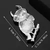 Broche de Búho Retro Europeo y Americano Transfronterizo, Broche de Animal Elegante y Versátil con Pedrería, En Stock al por Mayor