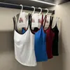 Camisola Sexy de Bloques de Color Estilo Americano con Doble Tirante para Mujer, Para Usar en Capas, Hermoso Diseño en la Espalda, Top con Sujetador Acolchado, Moderno, Se Puede Usar como Ropa Exterior o Ropa Interior