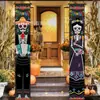 Luzes LED de Halloween Transfronteiriças Brilhantes Casais de Versos Decoração de Atmosfera de Abóbora de Terror Cortina de Porta Faixa Fábrica