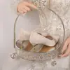 2025 Nuevos Zapatos de Boda de Invierno con Punta Fina y Escote Bajo de Tacón de Aguja Tacones Altos para Usar al Aire Libre Versátiles Elegantes Tacones Altos