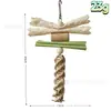 Juguete para Roer de Loro Mascota Tallo de Papaya Natural Palo para Dentición Flor de Madera para Jaula de Pájaros Palo para Dentición para Entretenimiento