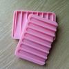Caixa de sabonete de silicone criativa com dreno de silicone, porta-sabonete, coldre para sabonete, embalagem em saco plástico OPP