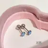 Brincos Studs de Osso da Orelha de Aço Titânio para Mulheres 4mm Coloridos Redondos Diamante Cuidado Diário da Orelha Nicho Não Removíveis Studs Cocleares