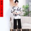 Traje de dos piezas de verano fino para mujeres de mediana edad y mayores, con traje de grasa de 200 kg, cubierta de carne, para ocio
